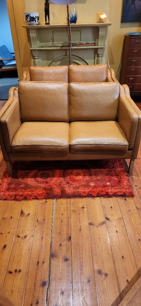 Pair of Danish leather sofa - Mid Century Modern Adelaide