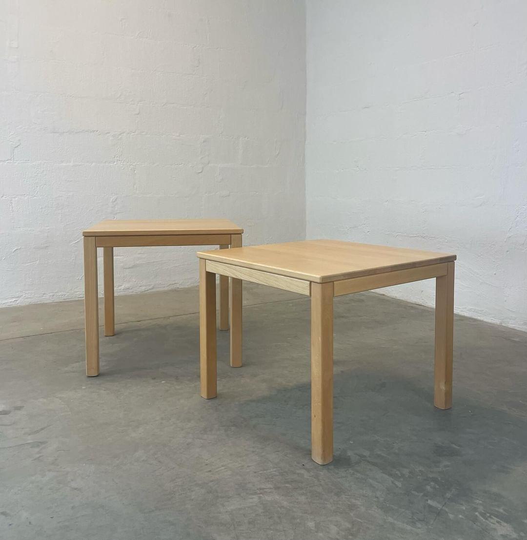 Pair of solid beech lamp tables - Mid Century Modern Adelaide